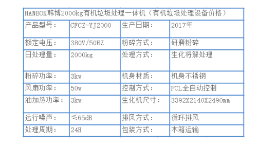 2000kg有機(jī)垃圾處理一體機(jī)